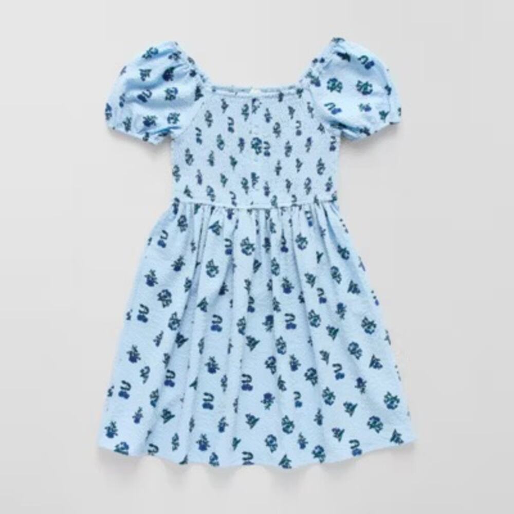 NEW! Thereabouts Blue Floral Dress Size S 7/8